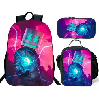 【NEW】Marshmello  Backpack Lunch box School Bag Kids Bookbag