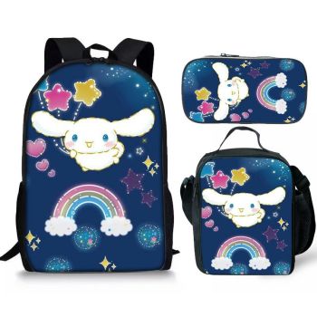 Cinnamoroll Backpack for Girls & Boys for Kindergarten & Elementary School, Adjustable Straps & Padded Back, Lightweight Travel Bag for Kids 