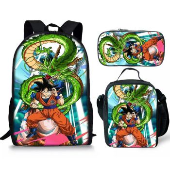 Dragon Ball Backpack for Girls & Boys for Kindergarten & Elementary School, Adjustable Straps & Padded Back, Lightweight Travel Bag for Kids