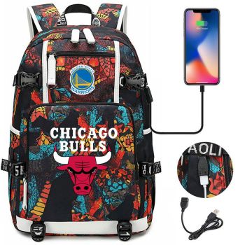 NBA Chicago Bulls Backpacks For Boys Girls Bookbags 600D Waterproof Oxford School Bag Kids Gifts