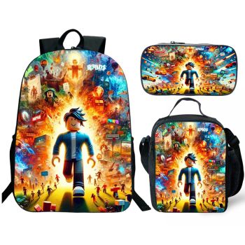 Roblox Backpack For School Bag Bookbag Lunch bag Boys Girls Birthday Gift