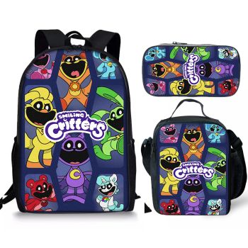 Smiling Critters Backpack For School Bag Smiling Critters Bookbag Lunch bag Boys Girls Birthday Gift