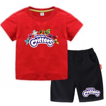 Smiling Critters Boys Cotton T-shirt Tops Short Sleeve Casual Summer Costumes